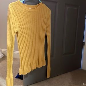 Fitted Mustard Long Sleeve Shirt